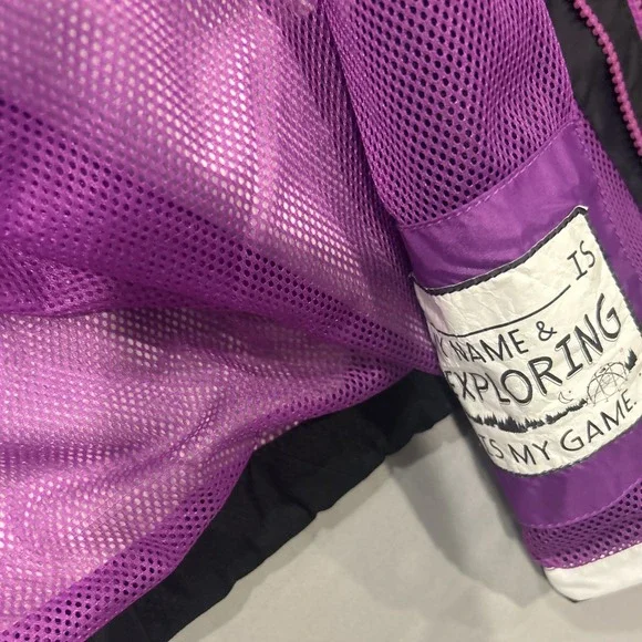 The North Face Girls Size XL 18 Hyvent Jacket 3-in-1 Shell Black Pink Ski Rain - Picture 16 of 16